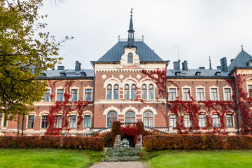 Loviisa, Finland - 7 October 2019: The Manor House Malmgard.