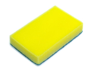 Sponge dish isolated on white background