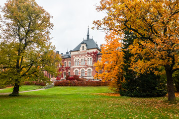 Naklejka premium Loviisa, Finland - 7 October 2019: The Manor House Malmgard.