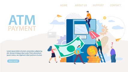 ATM Payment and Financial Transaction Landing Page