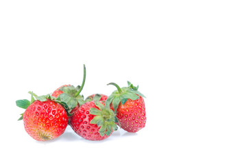 copy space strawberry isolated