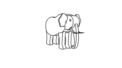 icon illustration of rhinoceros