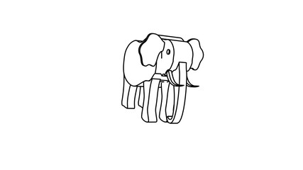 icon illustration of rhinoceros