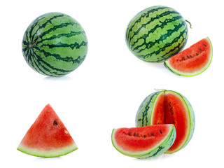 set of watarmelon on white background