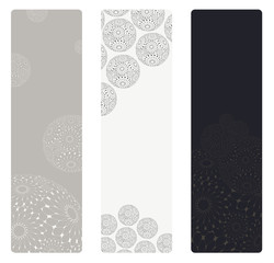 flowers lace balls bookmarks set silver