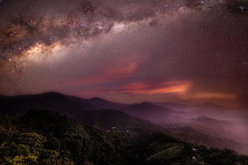 Fototapeta na wymiar Die Milchstraße und der Sternenhimmel in Kolumbien