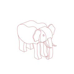icon illustration of the elephant