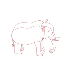 icon illustration of the elephant