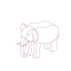 icon illustration of the elephant