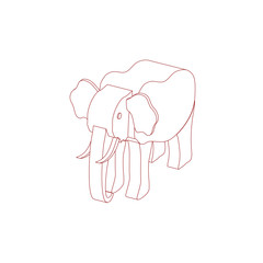 icon illustration of the elephant