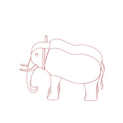 icon illustration of the elephant