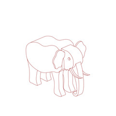 icon illustration of the elephant