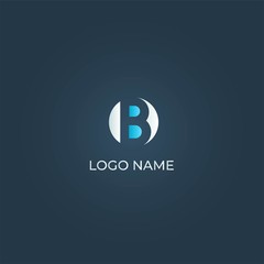 B alphabet logo vector design 