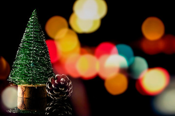 Pine tree and cone for Christmas concept