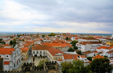 Fototapeta na wymiar Beja city in Portugal seen from above 27.Oct.2019