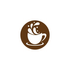 Coffee cup logo template vector icon