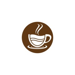Coffee cup logo template vector icon