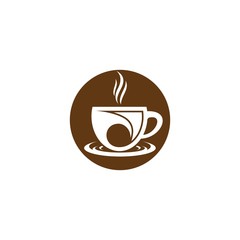 Coffee cup logo template vector icon
