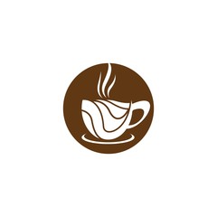 Coffee cup logo template vector icon