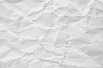 Abstract white crumpled paper texture background