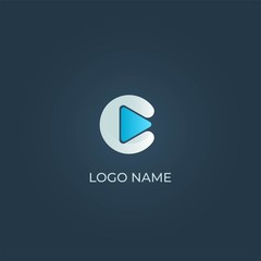 C alphabet logo design vector