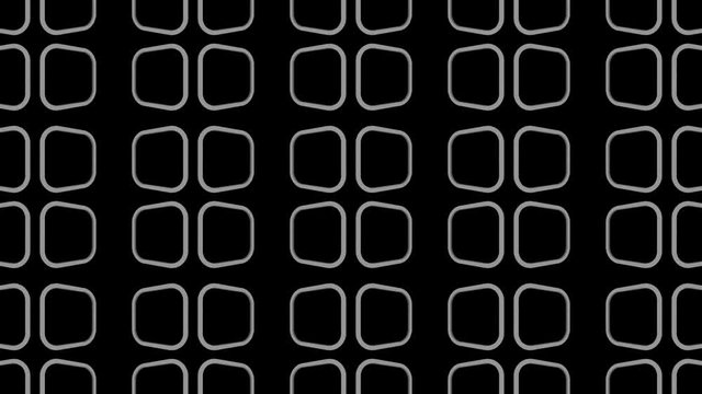 Graphic pattern in black and white with stroboscopic and hypnotic effect, while increasing in size and then reducing it, in 16: 9 video format