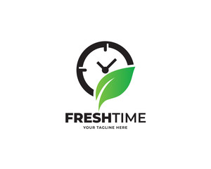 Obraz premium fresh time design logo template vector
