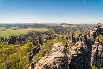 Fototapeta na wymiar Sächsische Schweiz und die Schrammsteine