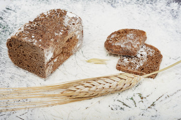Ear of wheat- bread cut into pieces