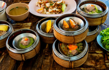 Restaurants dim sum Appetizer of China, popular to eat breakfast 