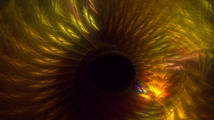 Obraz premium Fractal 3D rendering abstract gold bright background