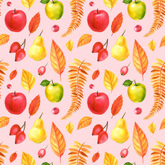 seamless pattern, watercolor illustration