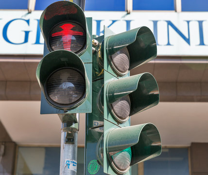 Ampelmann the symbol shown on pedestrian signals in Berlin, Germany.