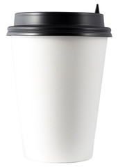 paper coffee cup isolated on white