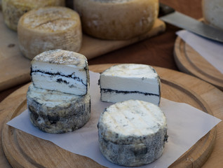 fresh goat's milk cheeses made by hand