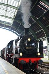 Dampf Eisenbahn Lokomotive Hagen Hauptbahnhof BR 38 Nostalgie Museum Abfahrt Strecke Vintage Deutschland Dampfokomotive Zug Ruhrtalbahn Steam Train Germany Station 