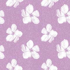 Floral Seamless Pattern. Vector Textured Background.