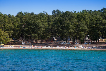 Fototapeta na wymiar The beach of Njivice, island of Krk, Croatia, Kvarner Bay, Adriatic Sea, Croatia