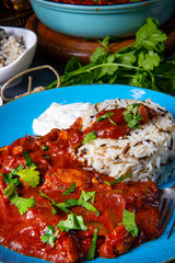 Indian Chicken Tikka Masala with wild rice