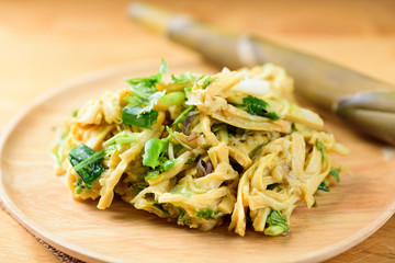 Spicy bamboo shoot salad, Northern Thai food