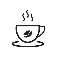 Coffee glass icon vector design template