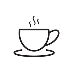 Coffee glass icon vector design template