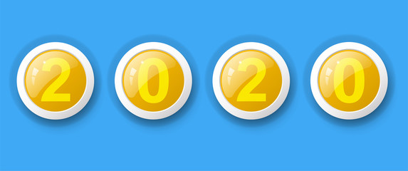 buttons vector design on blue background