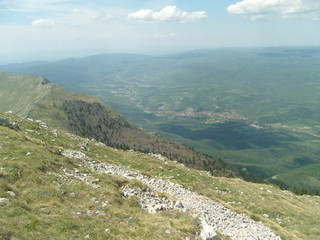 Mountain Rtanj Serbia nature landscape from the top slopes and elevations