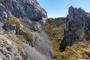 Rock books and military posts from the First World War. Monte Chiadenis. Sappada, Italy
