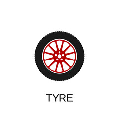 Tyre icon. Tire symbol design. Stock - Vector illustration can be used for web.