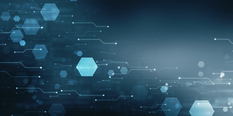 2d illustration technology background