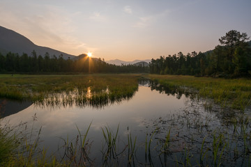 Lake Baikal. Summer Dawn on the Ayaya River