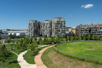 Fototapeta premium Modern park at Portello, Milan