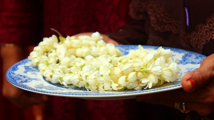 flower on plate ceramic